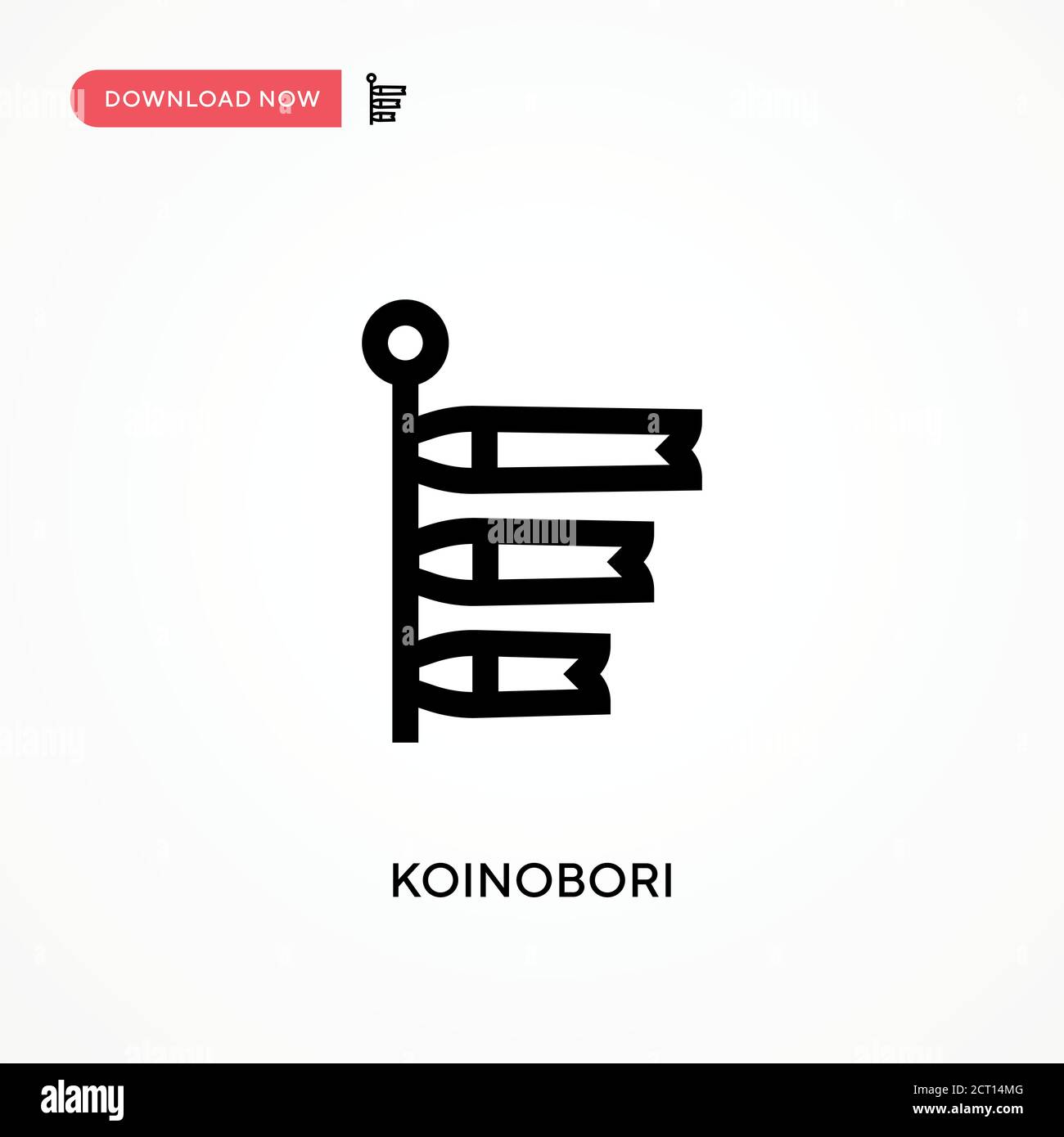 Koinobori Simple vector icon. Modern, simple flat vector illustration for web site or mobile app Stock Vector