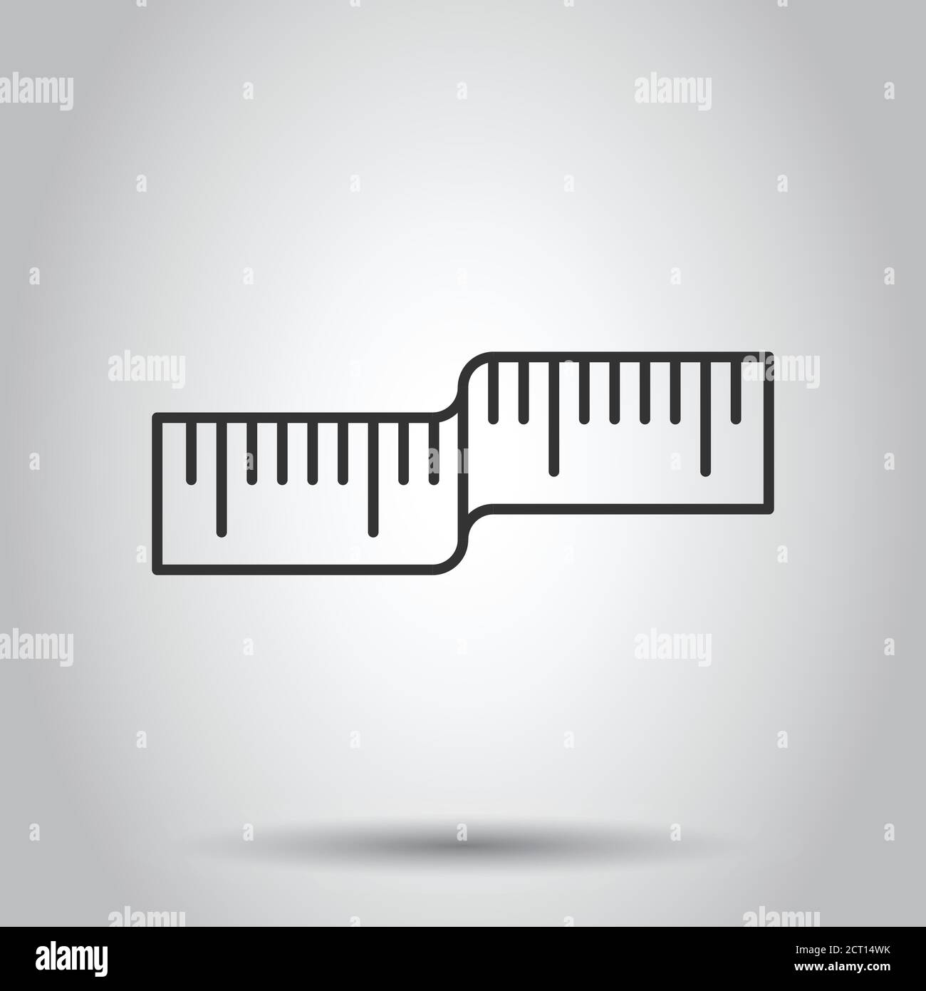 https://c8.alamy.com/comp/2CT14WK/measure-tape-icon-in-flat-style-ruler-sign-vector-illustration-on-white-isolated-background-meter-business-concept-2CT14WK.jpg