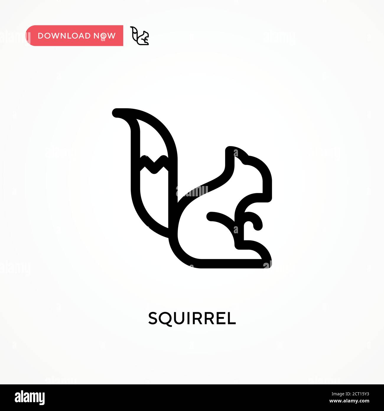 Portrait red squirrel Stock Vector Images - Alamy