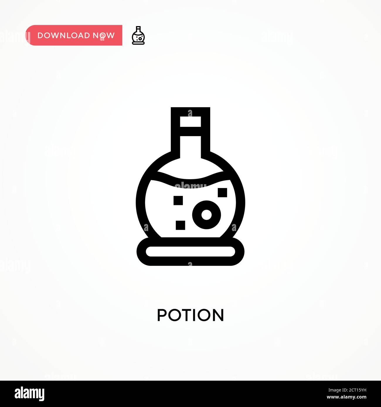 Potion Simple vector icon. Modern, simple flat vector illustration for web site or mobile app Stock Vector