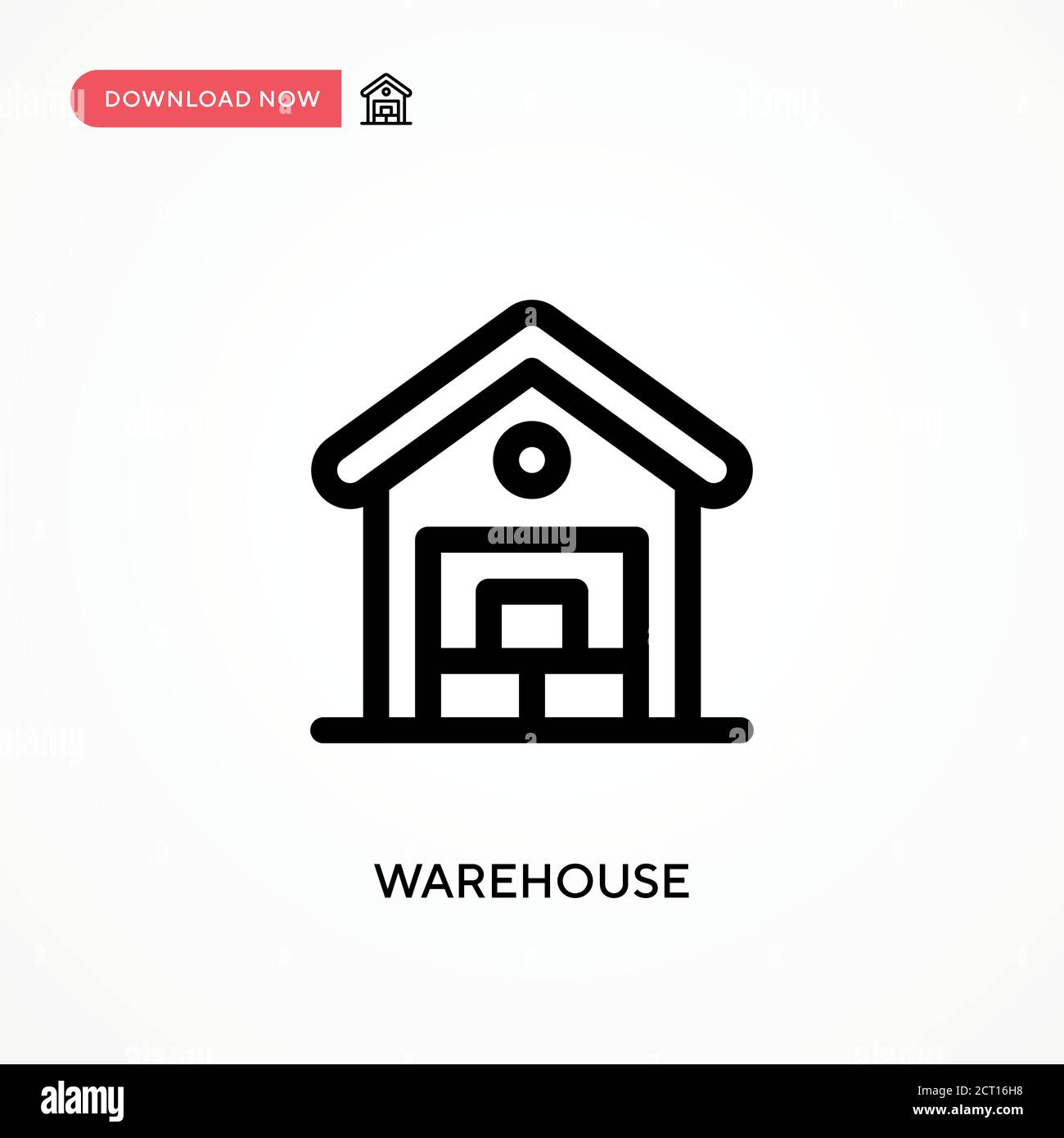 Warehouse Simple vector icon. Modern, simple flat vector illustration for web site or mobile app Stock Vector