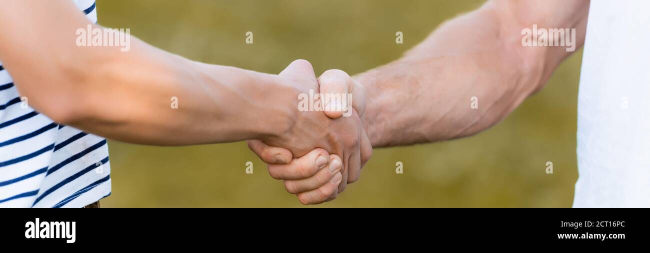Father son shaking hands hires stock photography and images Alamy