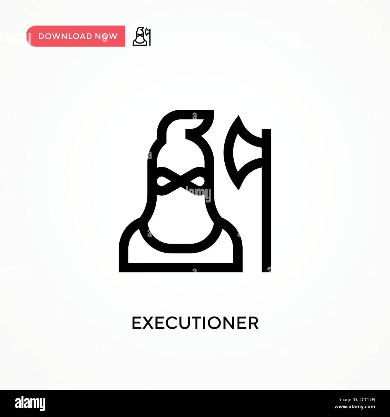 Executioner Simple vector icon. Modern, simple flat vector illustration for web site or mobile app Stock Vector