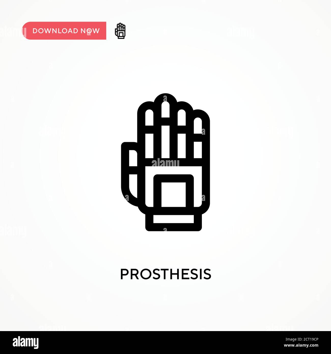 Prosthesis Simple vector icon. Modern, simple flat vector illustration for web site or mobile app Stock Vector