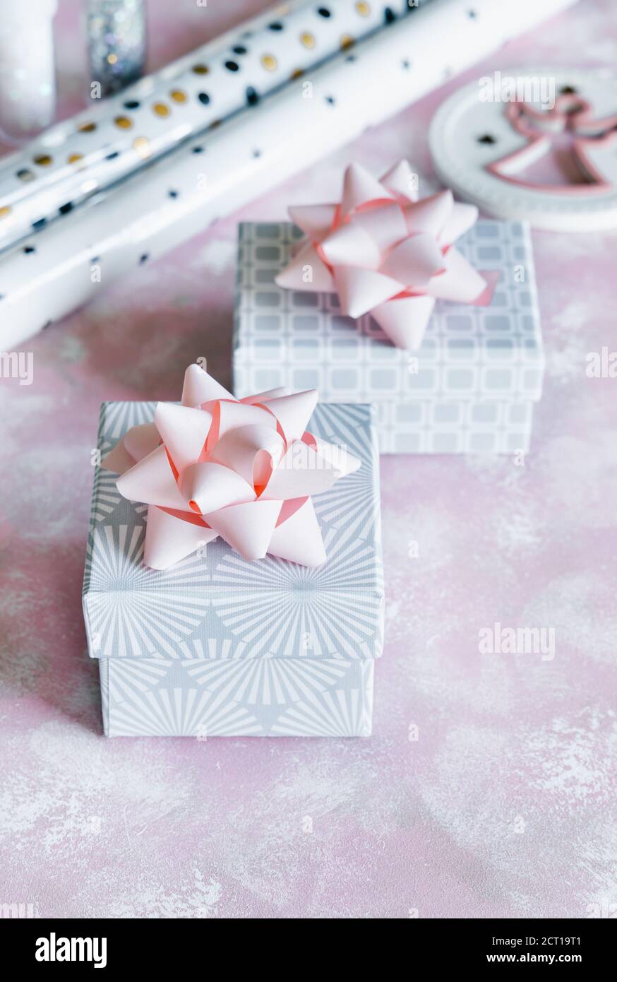 Christmas gift boxes Stock Photo - Alamy