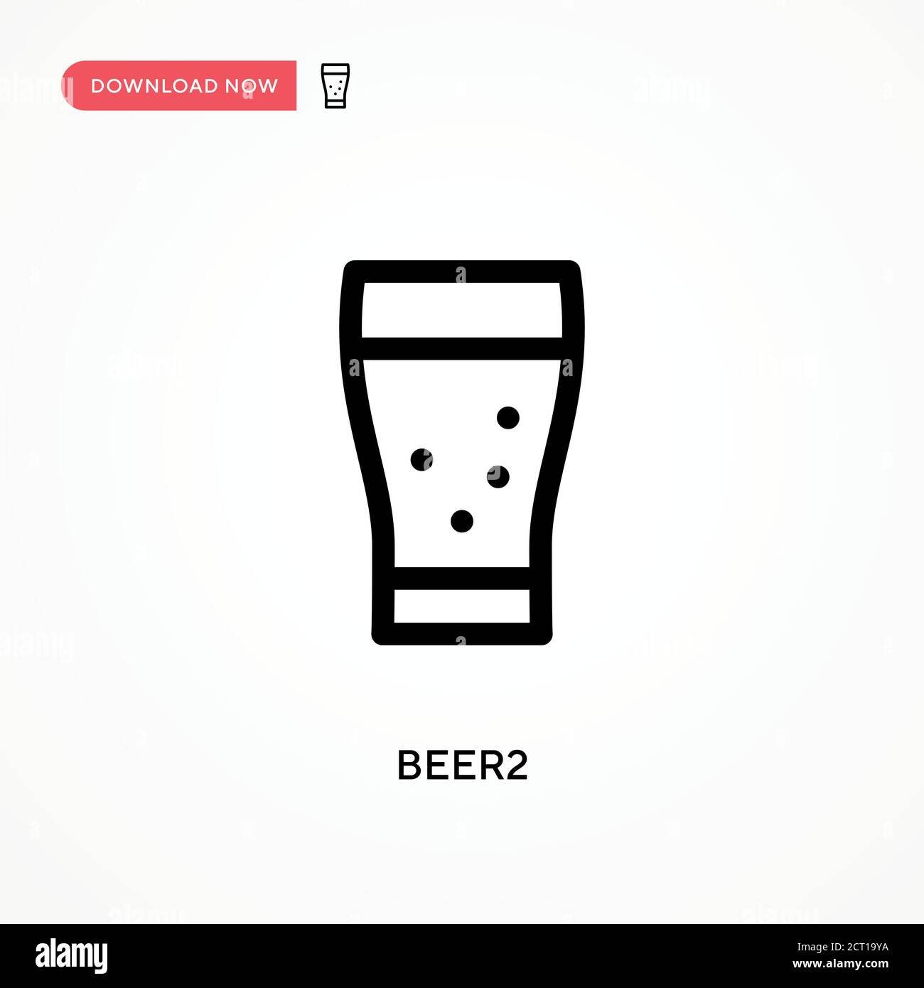 Beer2 Simple vector icon. Modern, simple flat vector illustration for web site or mobile app Stock Vector