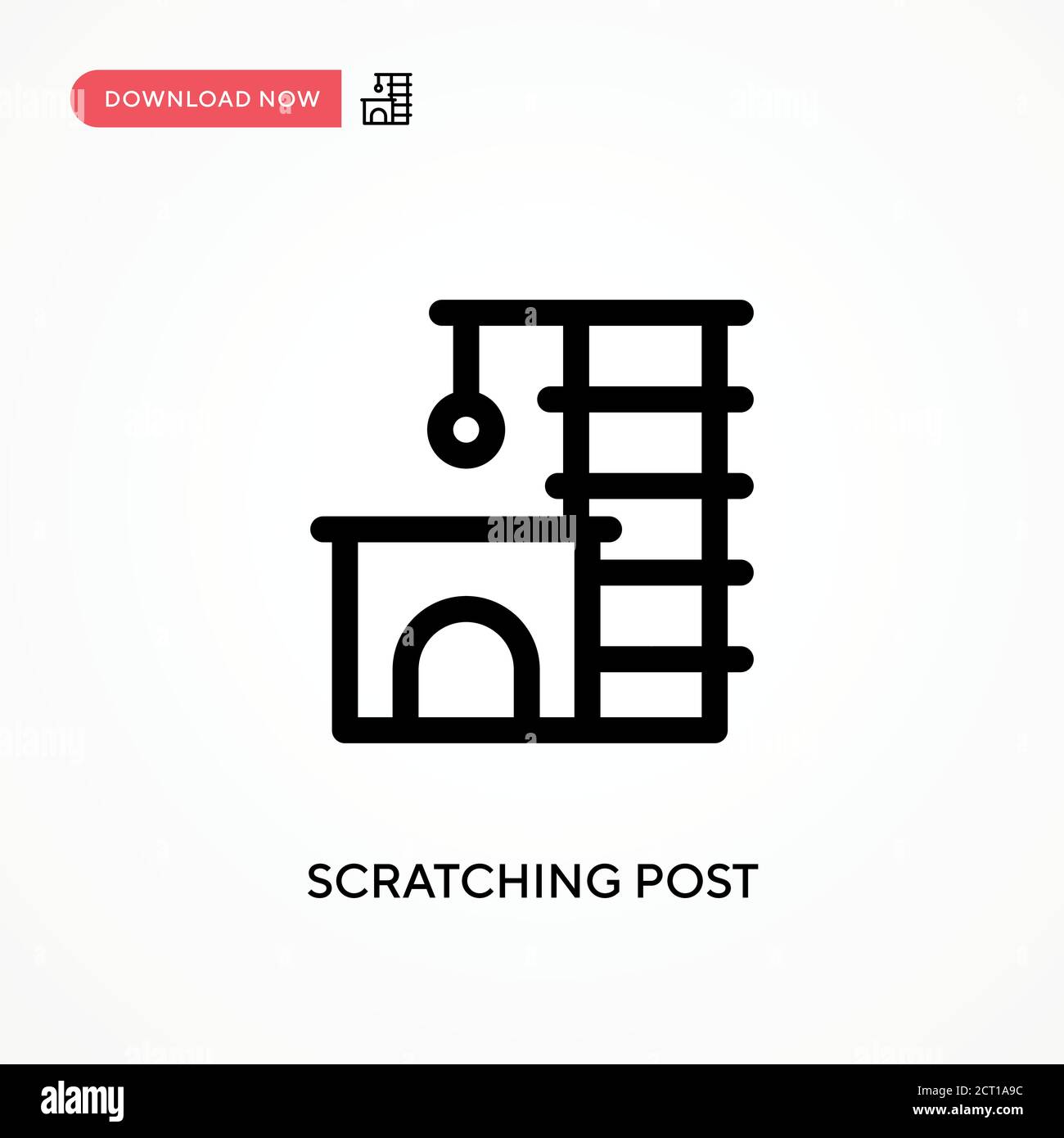 Scratching post Simple vector icon. Modern, simple flat vector ...