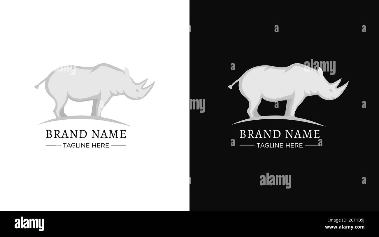 Rhino logo Black and White Stock Photos & Images Alamy