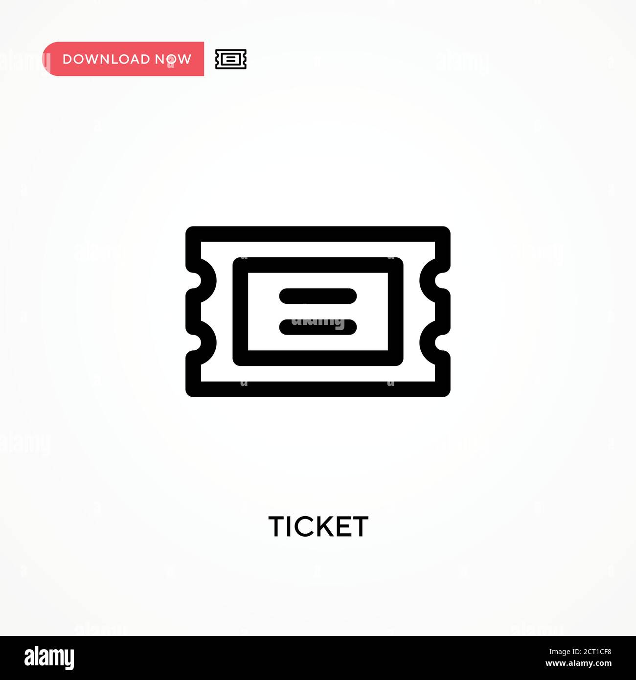 Ticket Simple vector icon. Modern, simple flat vector illustration for ...