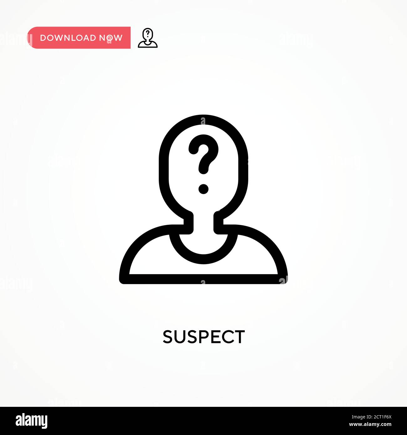 Suspect Simple vector icon. Modern, simple flat vector illustration for web site or mobile app Stock Vector