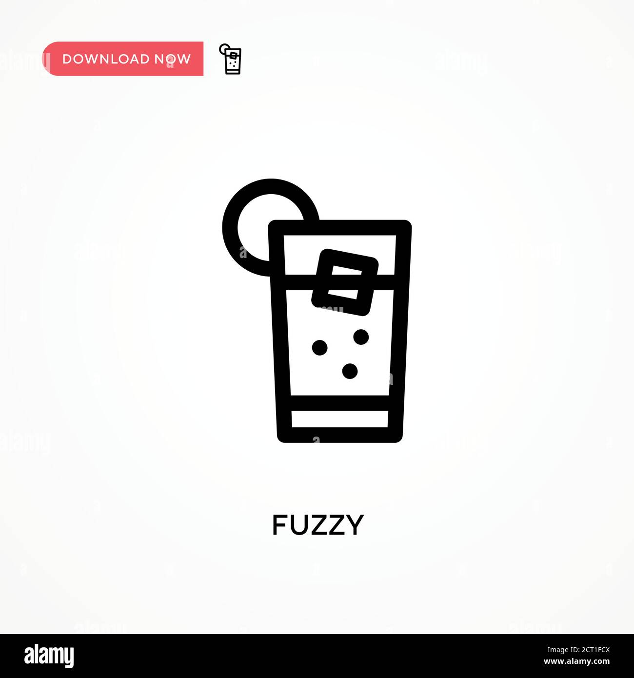 Fuzzy Simple vector icon. Modern, simple flat vector illustration for web site or mobile app Stock Vector