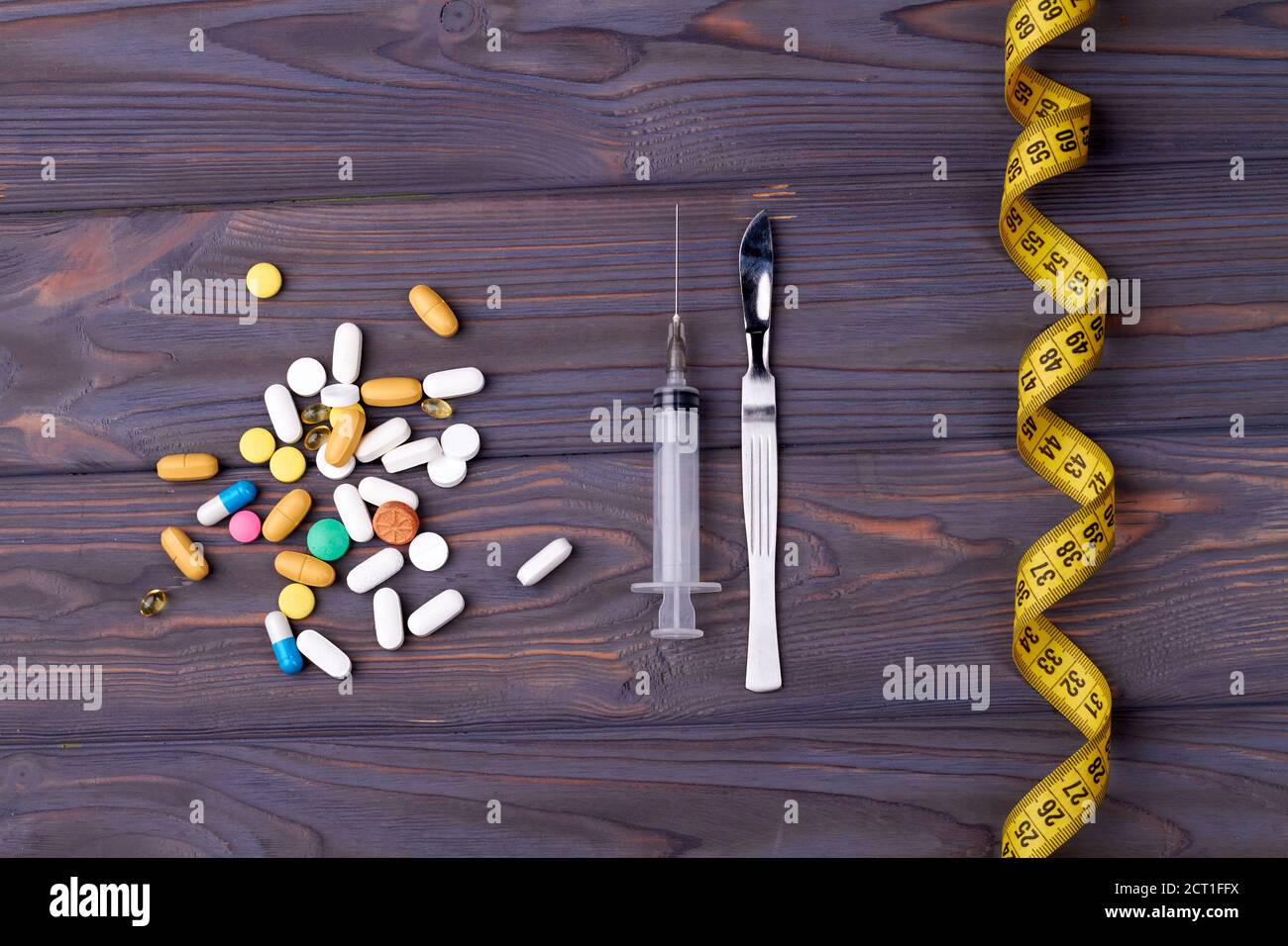 Concept of weight loss using medicine Stock Photo Alamy