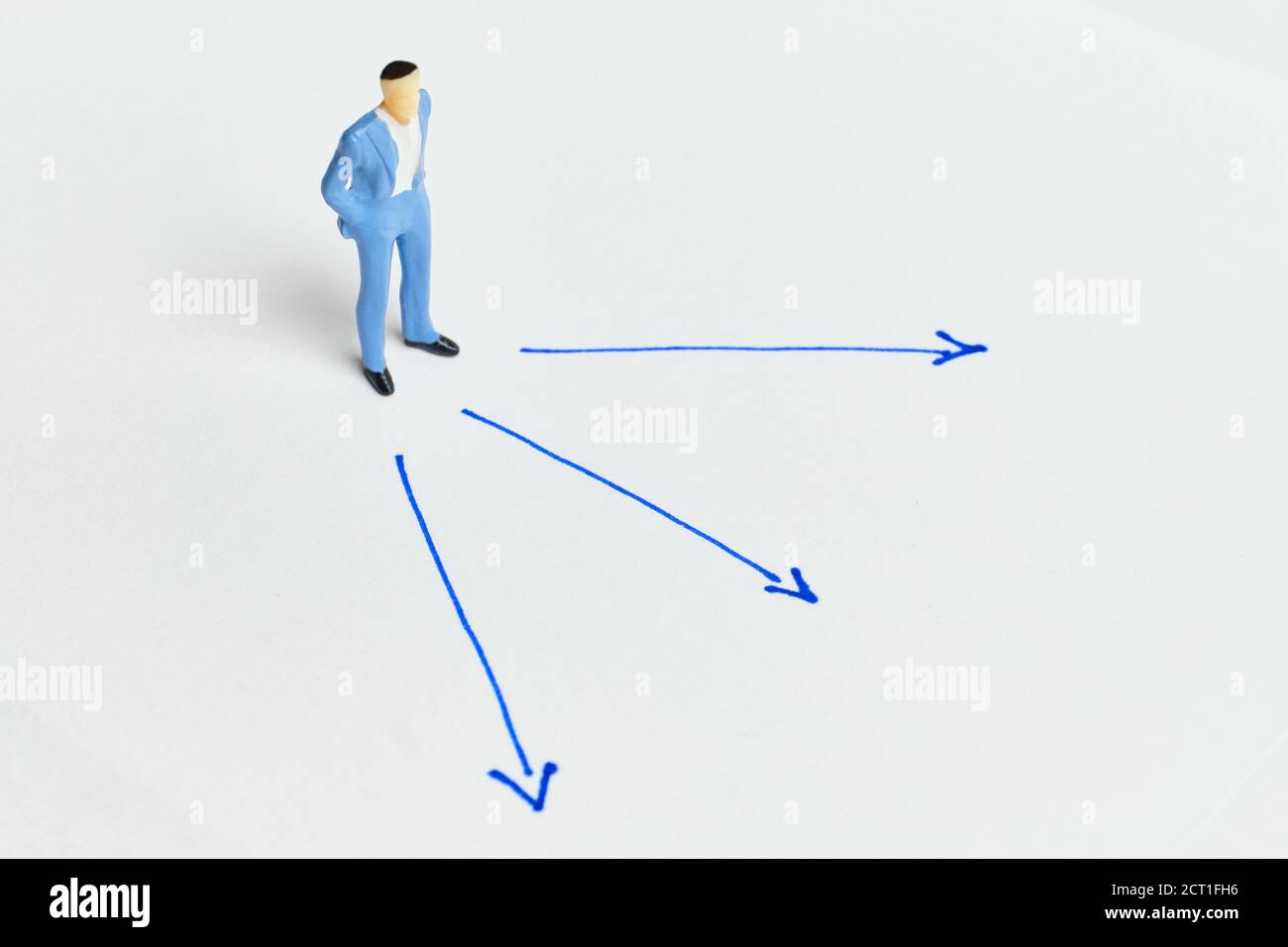 The concept of choice and decision making at work and in business. Stock Photo