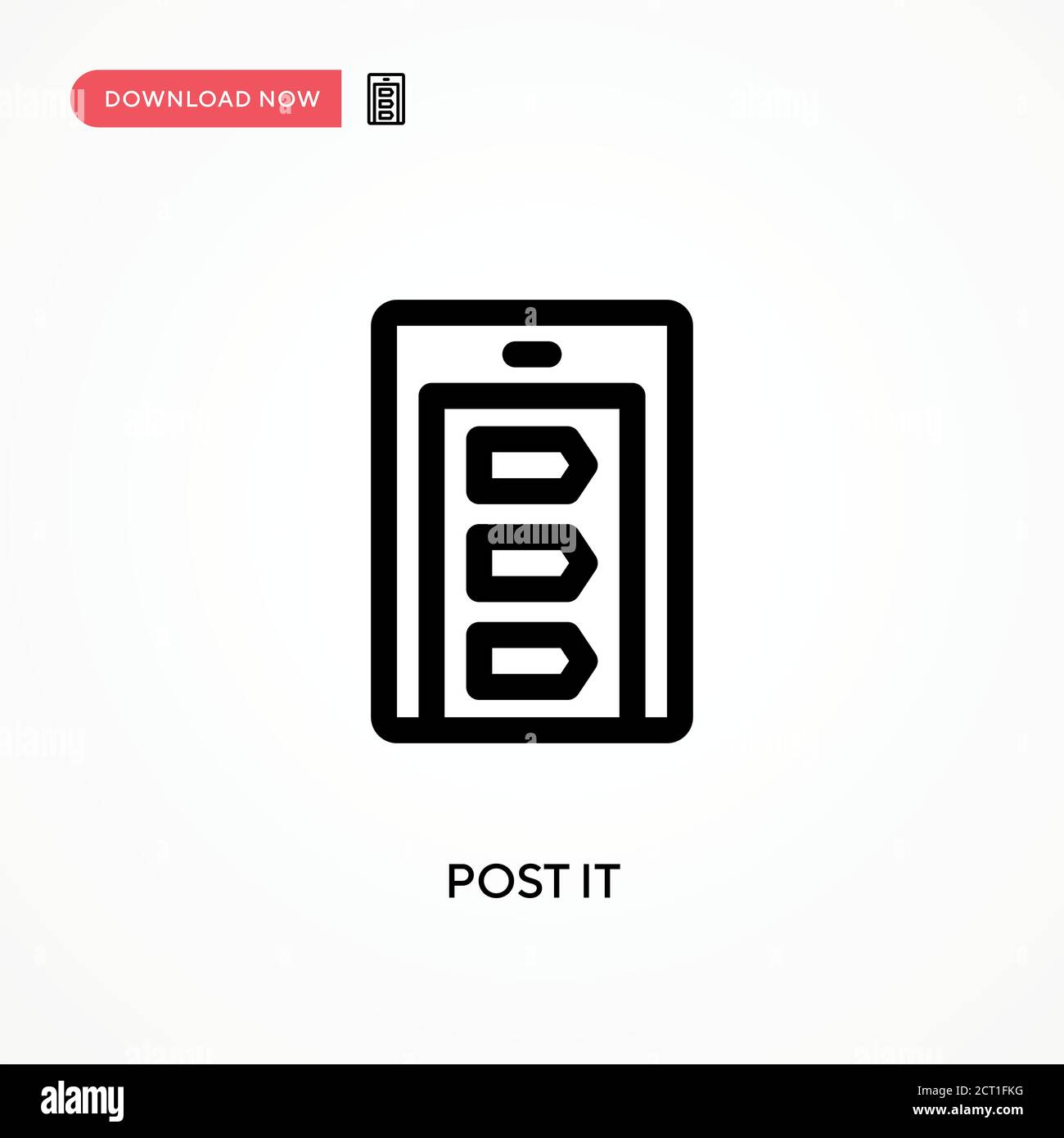 Post it Simple vector icon. Modern, simple flat vector illustration for ...