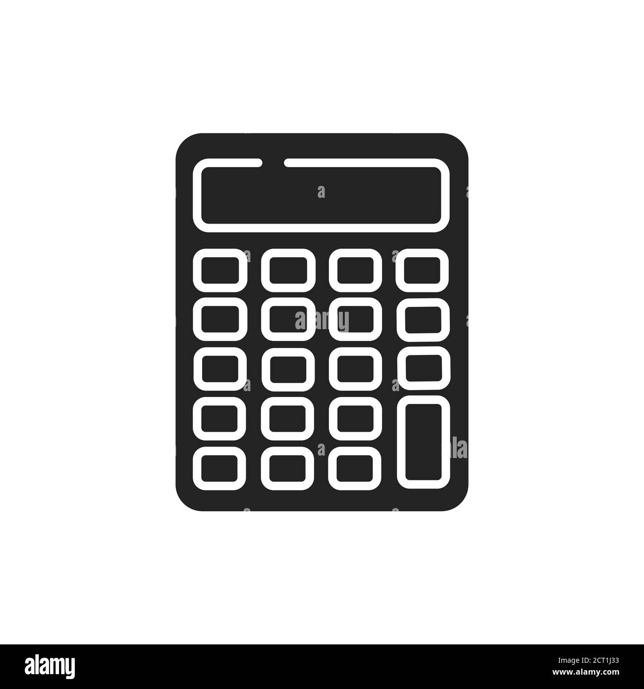 Calculator black glyph icon. Bookkeeping concept. Electronic portable  device. Sign for web page, mobile app, banner, social media Stock Vector  Image & Art - Alamy