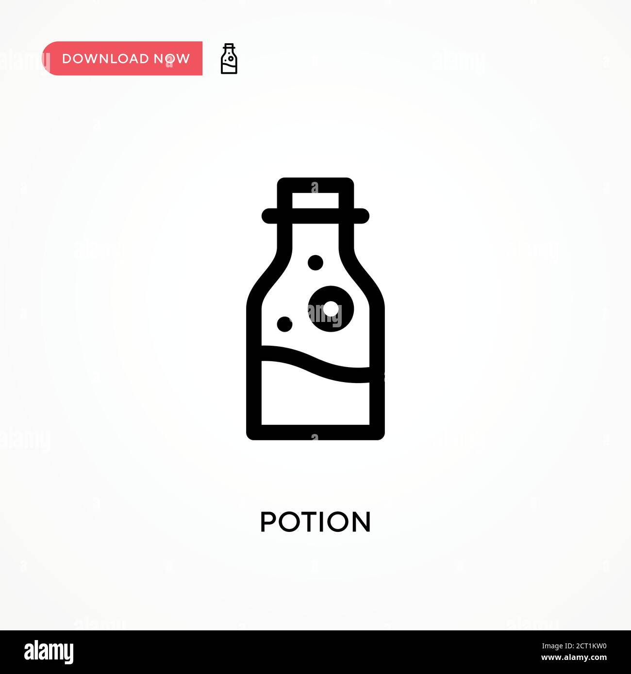 Potion Simple vector icon. Modern, simple flat vector illustration for web site or mobile app Stock Vector