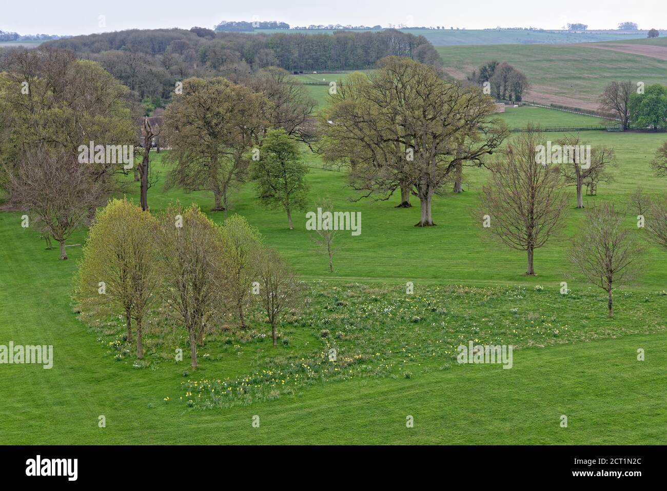 Ashdown House gardens (also known as Ashdown Park) - 17th-century country house in the civil parish of Ashbury in the English county of Oxfordshire - Stock Photo