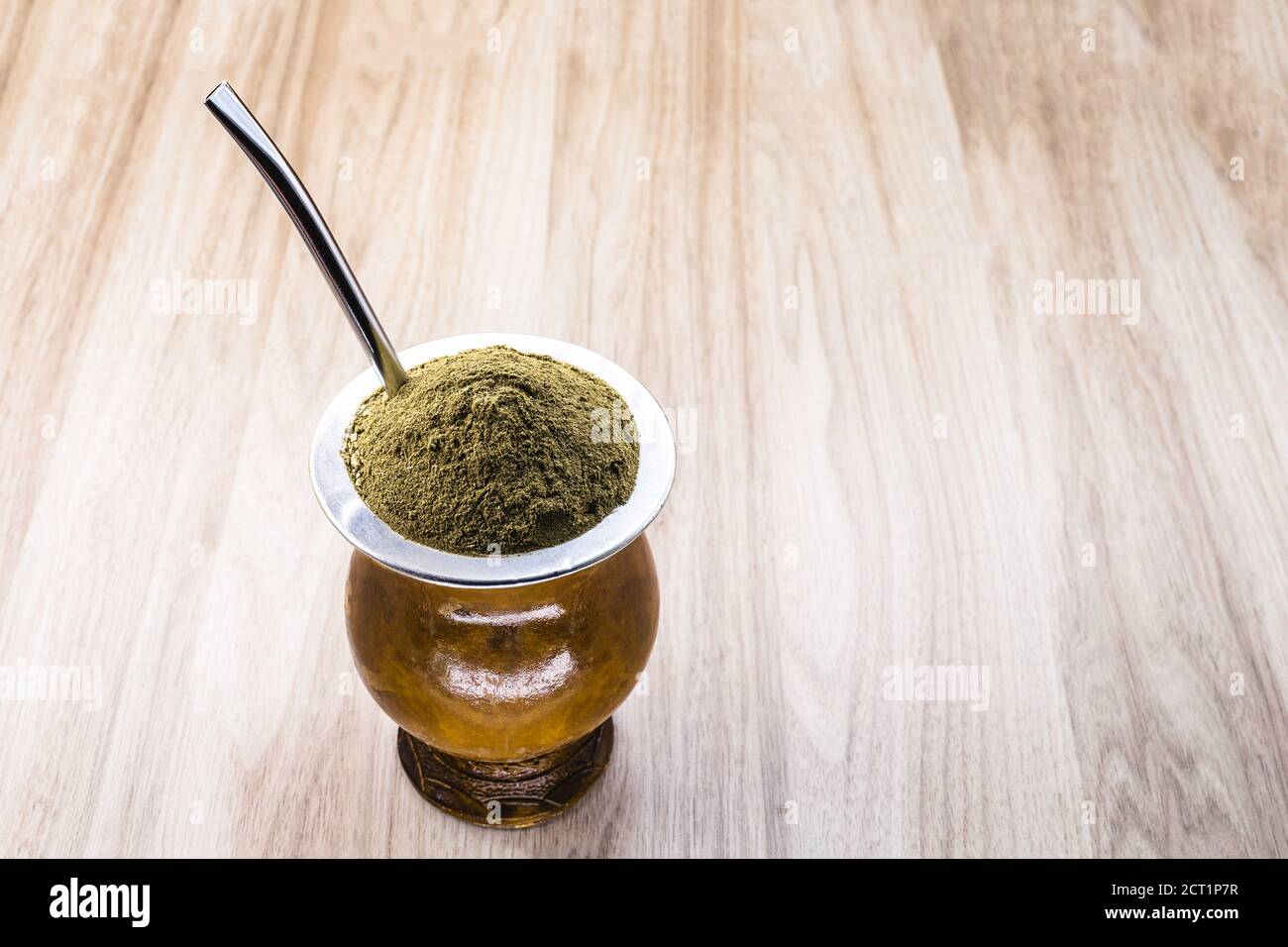Chimarrão, or mate, is a characteristic drink of the of southern South America bequeathed by the caingangue, guarani, aimará and quechua indigenous cu Stock Photo