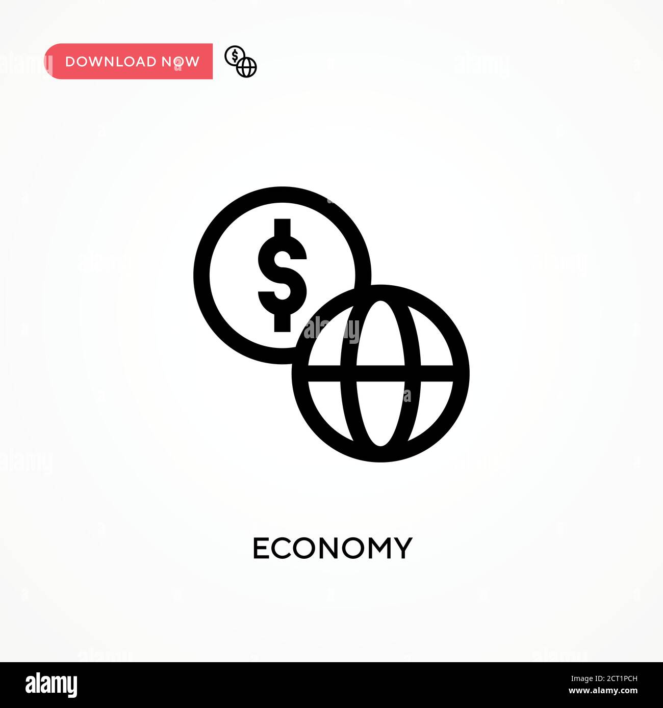 Economy Simple vector icon. Modern, simple flat vector illustration for web site or mobile app Stock Vector