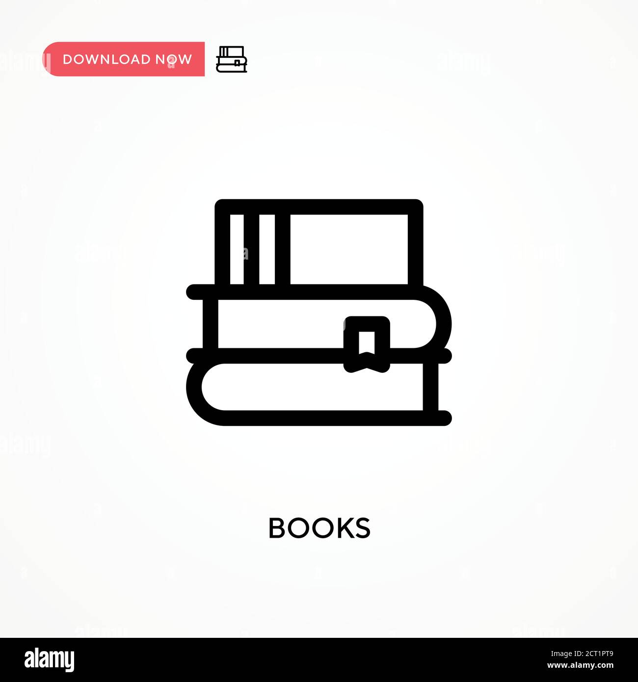 Books Simple vector icon. Modern, simple flat vector illustration for ...