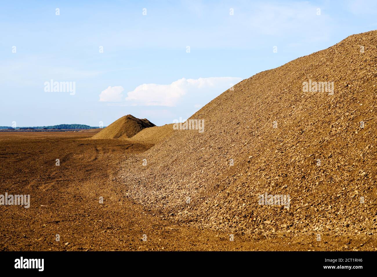 commercial peat extraction area in a bog landscape Stock Photo Alamy