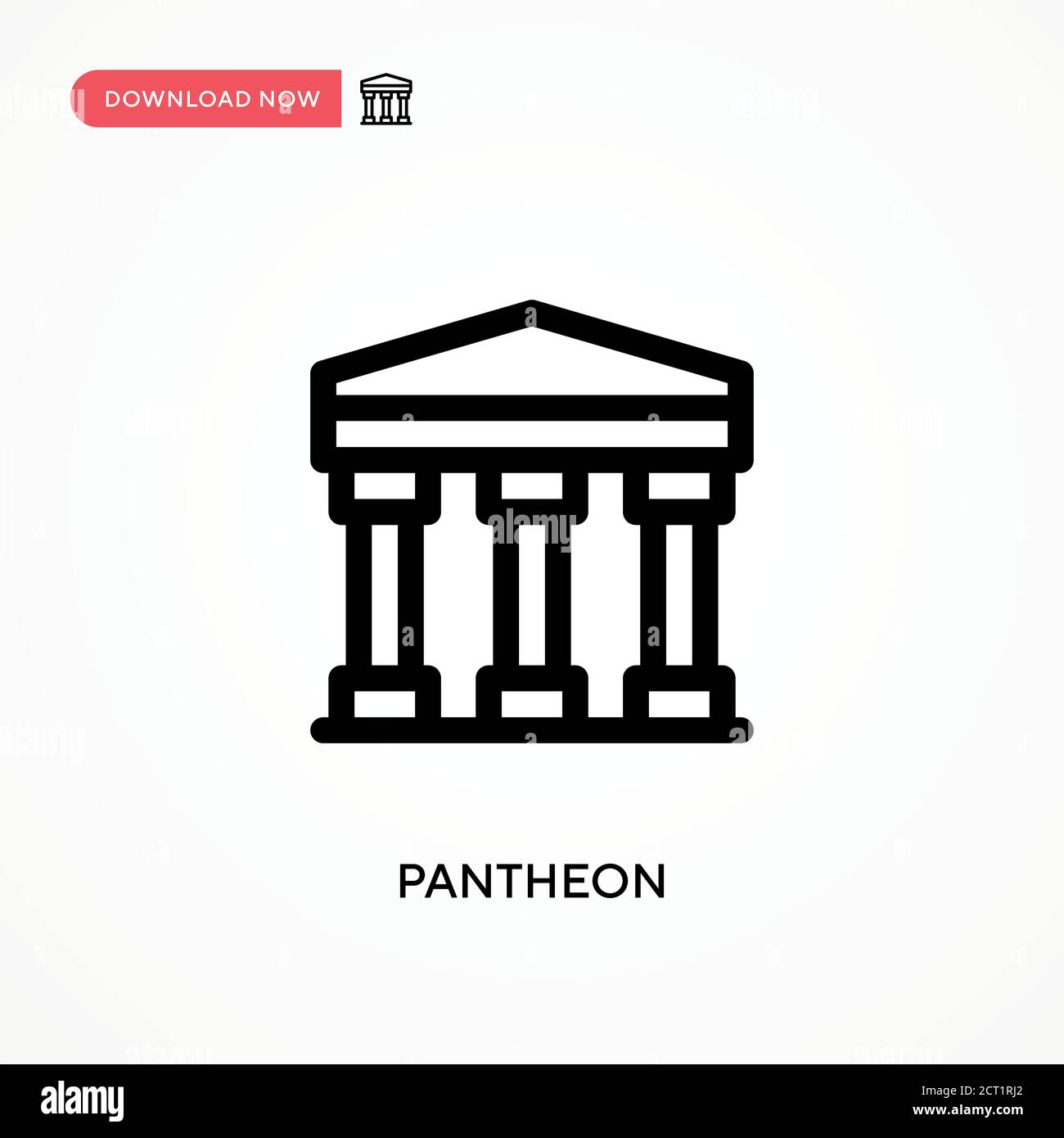 Pantheon Simple vector icon. Modern, simple flat vector illustration for web site or mobile app Stock Vector