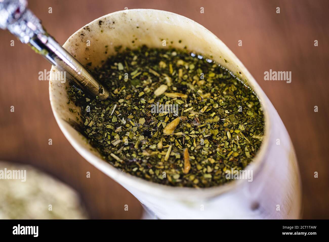 Tereré ou tererê is a typical South American drink made with the infusion  of yerba mate in cold water. Of Guarani origin, it can be consumed with  lemo Stock Photo - Alamy