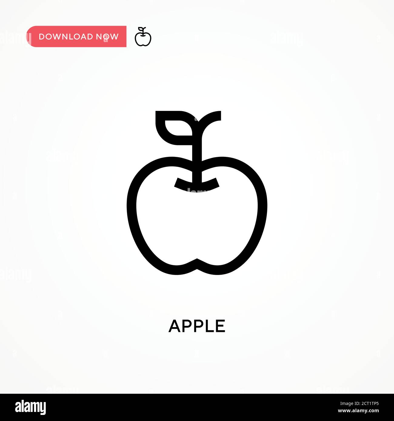 Apple Simple vector icon. Modern, simple flat vector illustration for ...