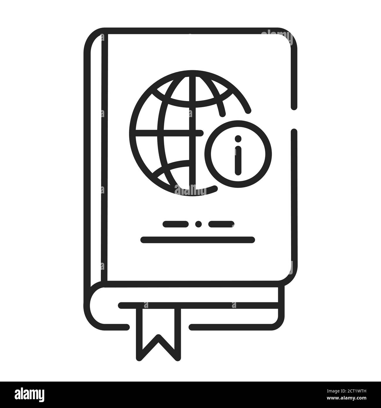 Encyclopedia black line icon. Summaries of knowledge either from all branches or from a particular field or discipline. Pictogram for web page, mobile Stock Vector