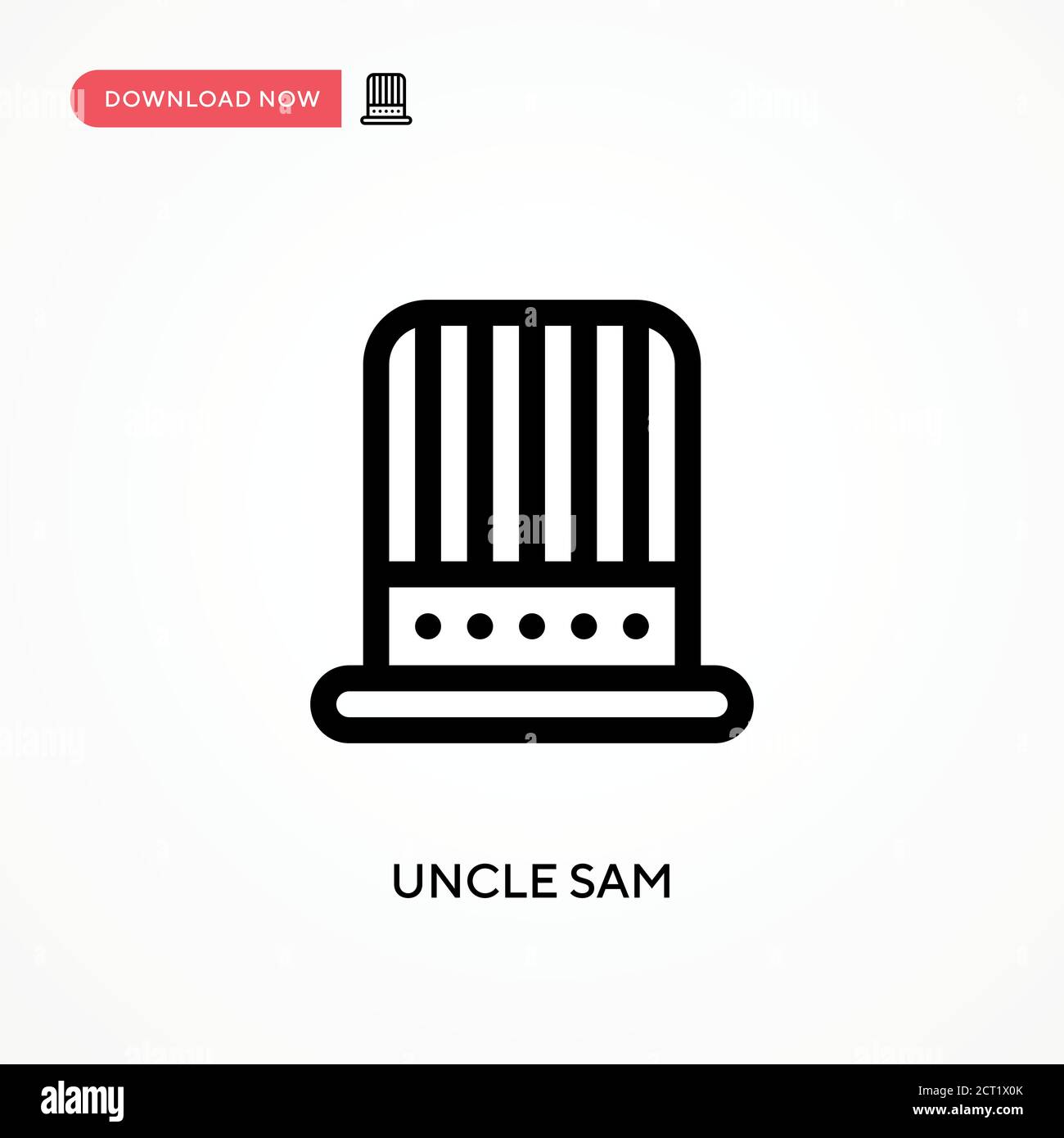 Uncle Sam Simple Vector Icon. Modern, Simple Flat Vector.