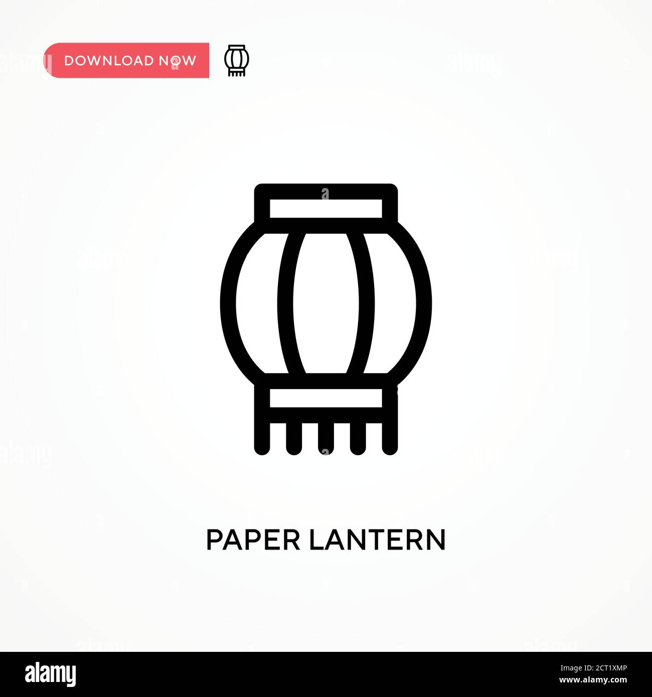 Paper lantern Simple vector icon. Modern, simple flat vector illustration for web site or mobile app Stock Vector