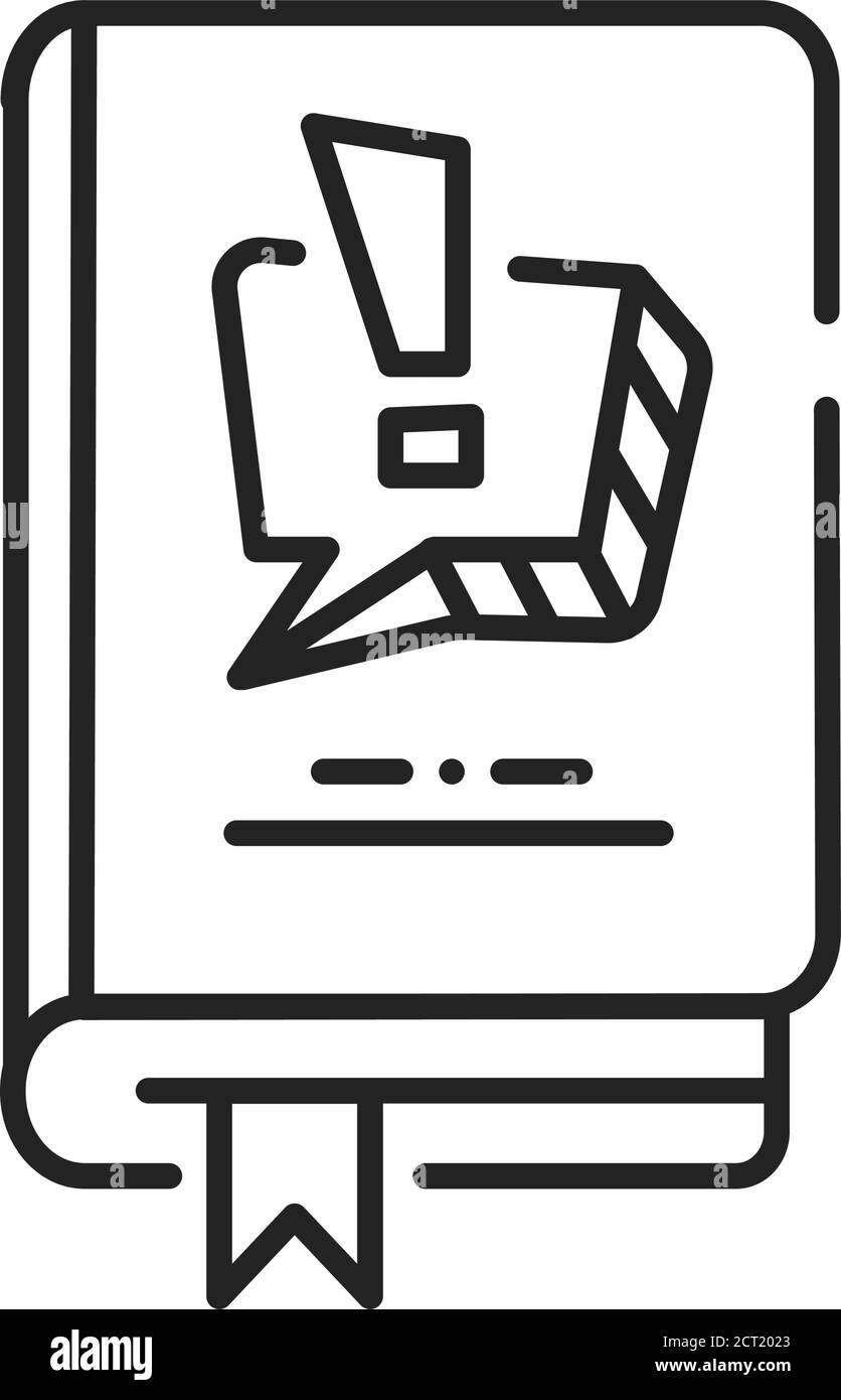Comics and manga black line icon. A medium used to express ideas through images, often combined with text. Pictogram for web page, mobile app, promo Stock Vector