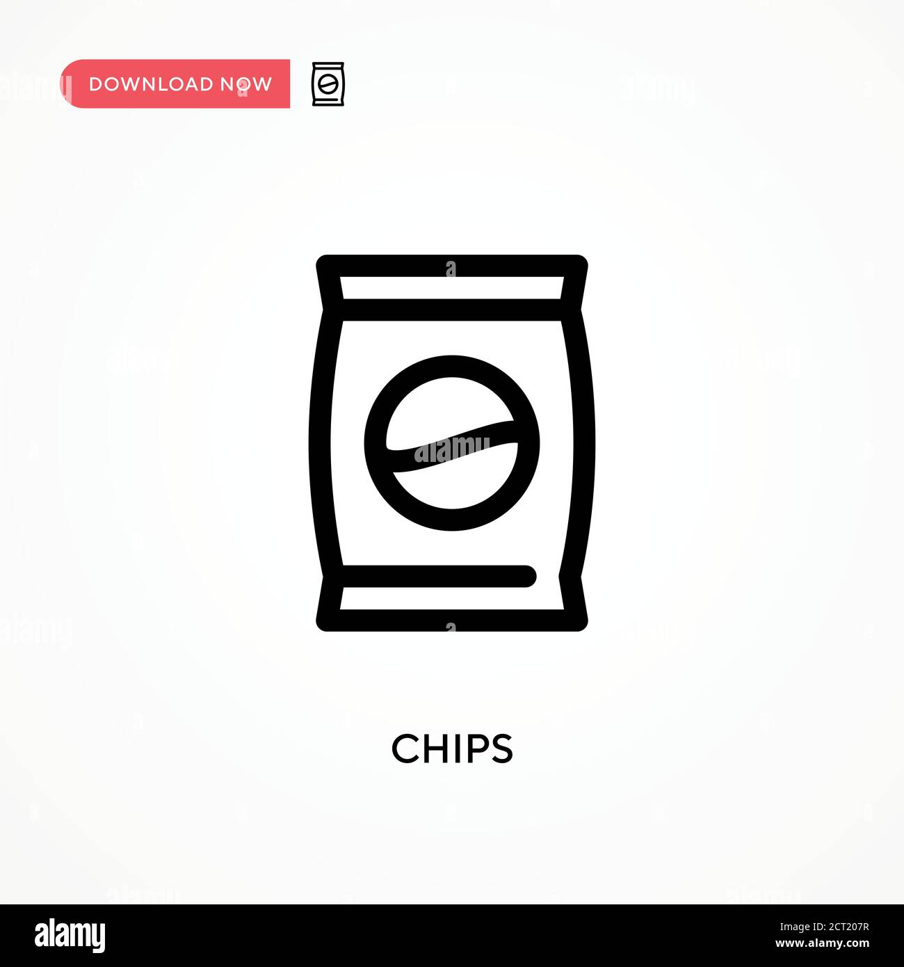Chips Simple vector icon. Modern, simple flat vector illustration for ...
