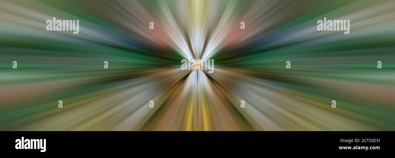 Abstract stylish green background for design. Rays of light. Light from ...