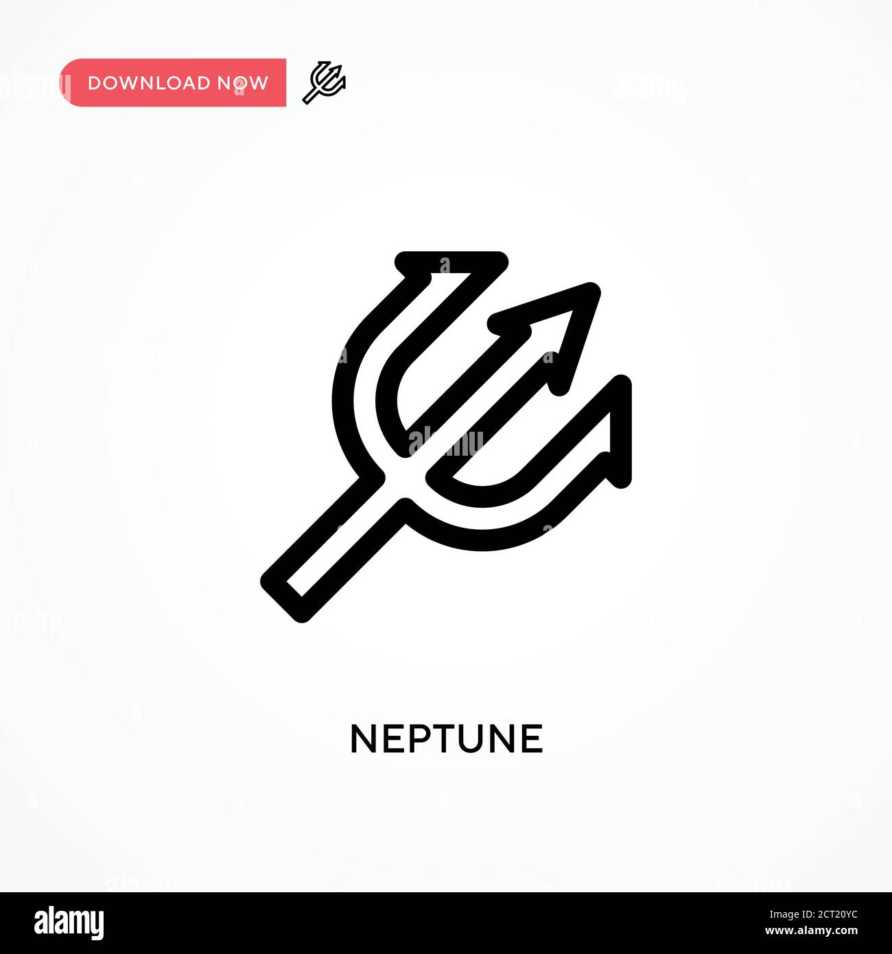 Neptune Simple vector icon. Modern, simple flat vector illustration for ...