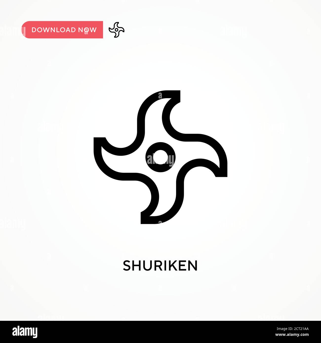 Shuriken Simple vector icon. Modern, simple flat vector illustration for web site or mobile app Stock Vector