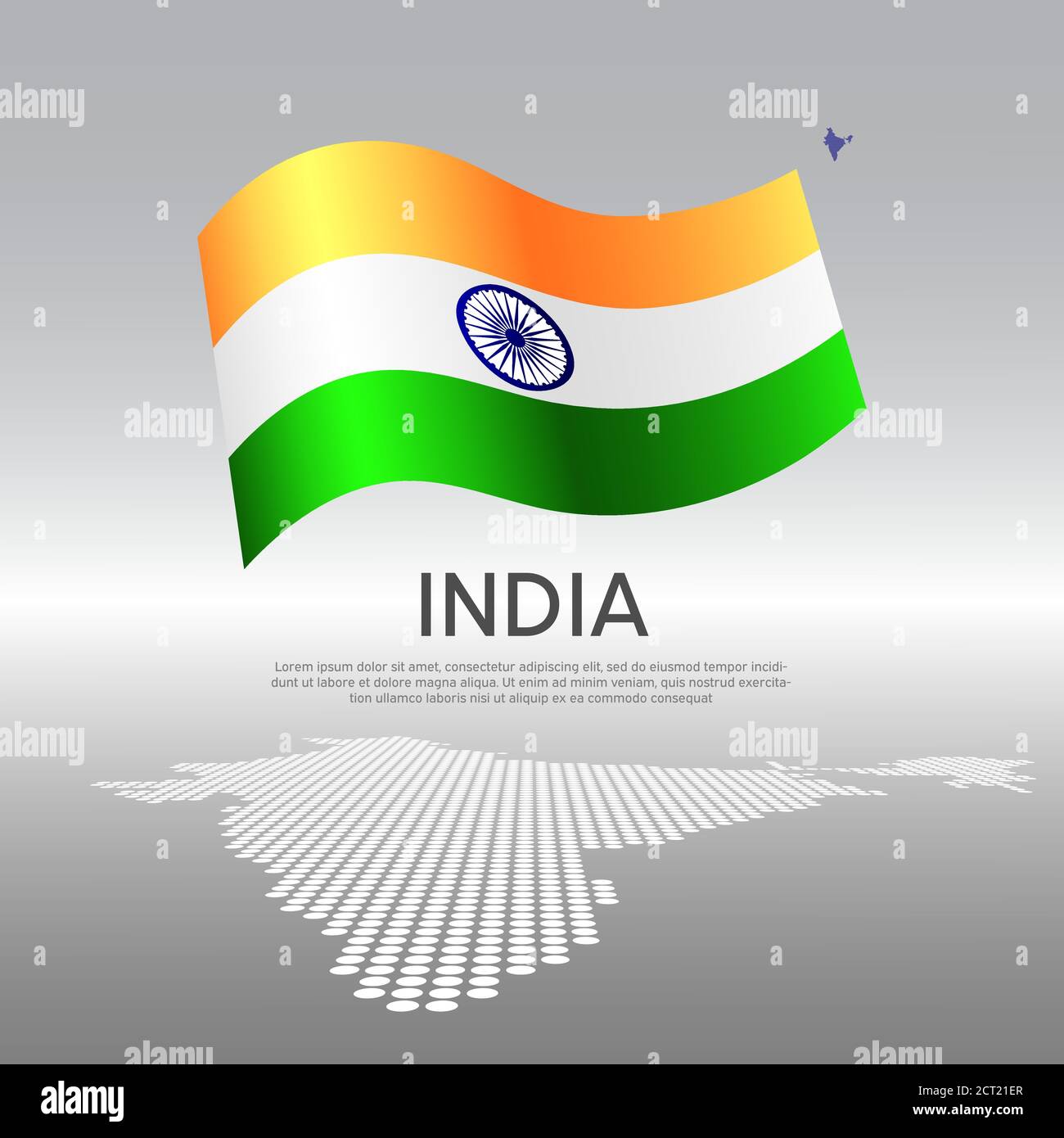 India wavy flag, mosaic map on light background. Creative background for  the national indian poster. Vector tricolor design. Business booklet. State  Stock Vector Image & Art - Alamy