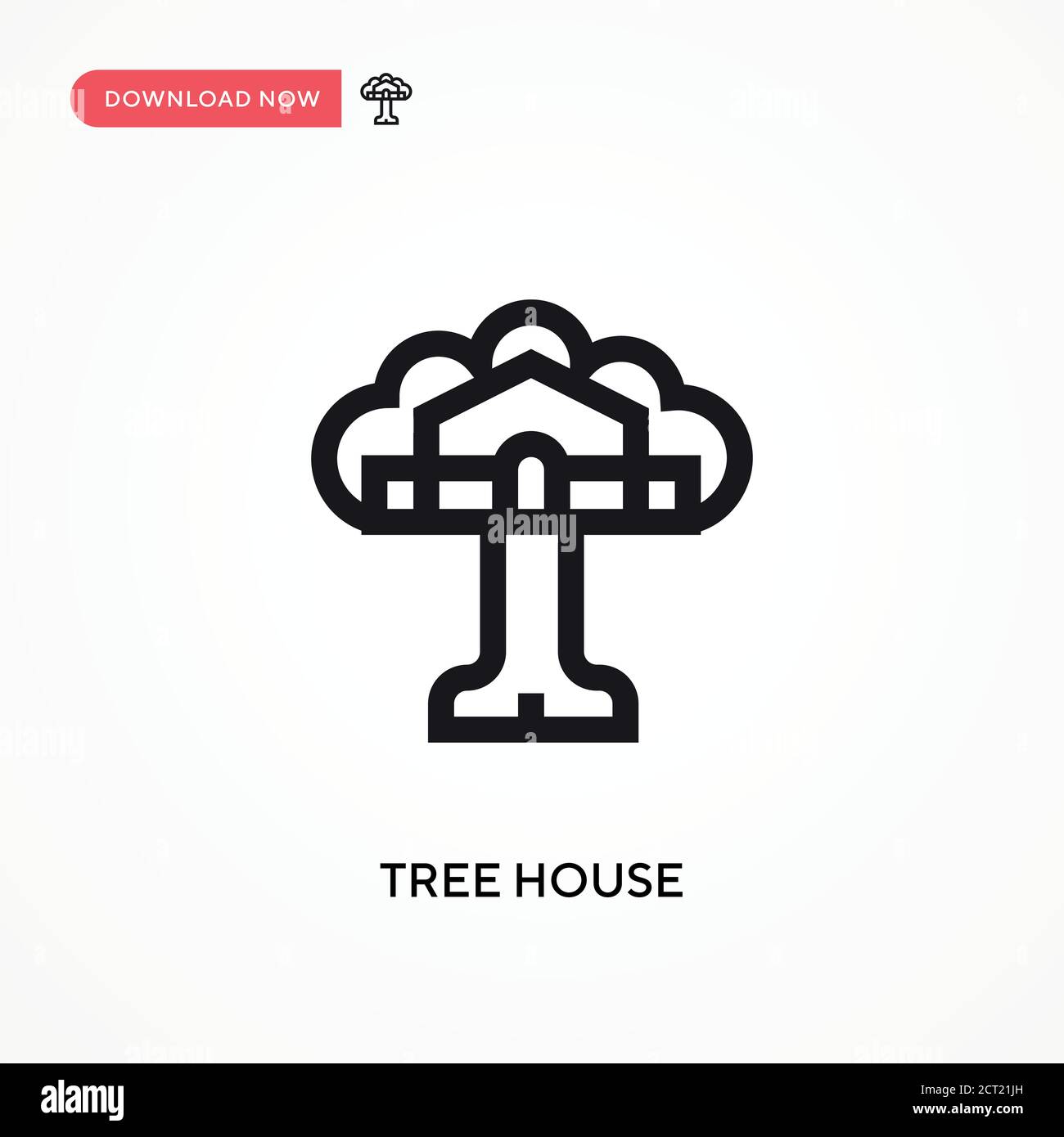 Tree house Simple vector icon. Modern, simple flat vector illustration ...