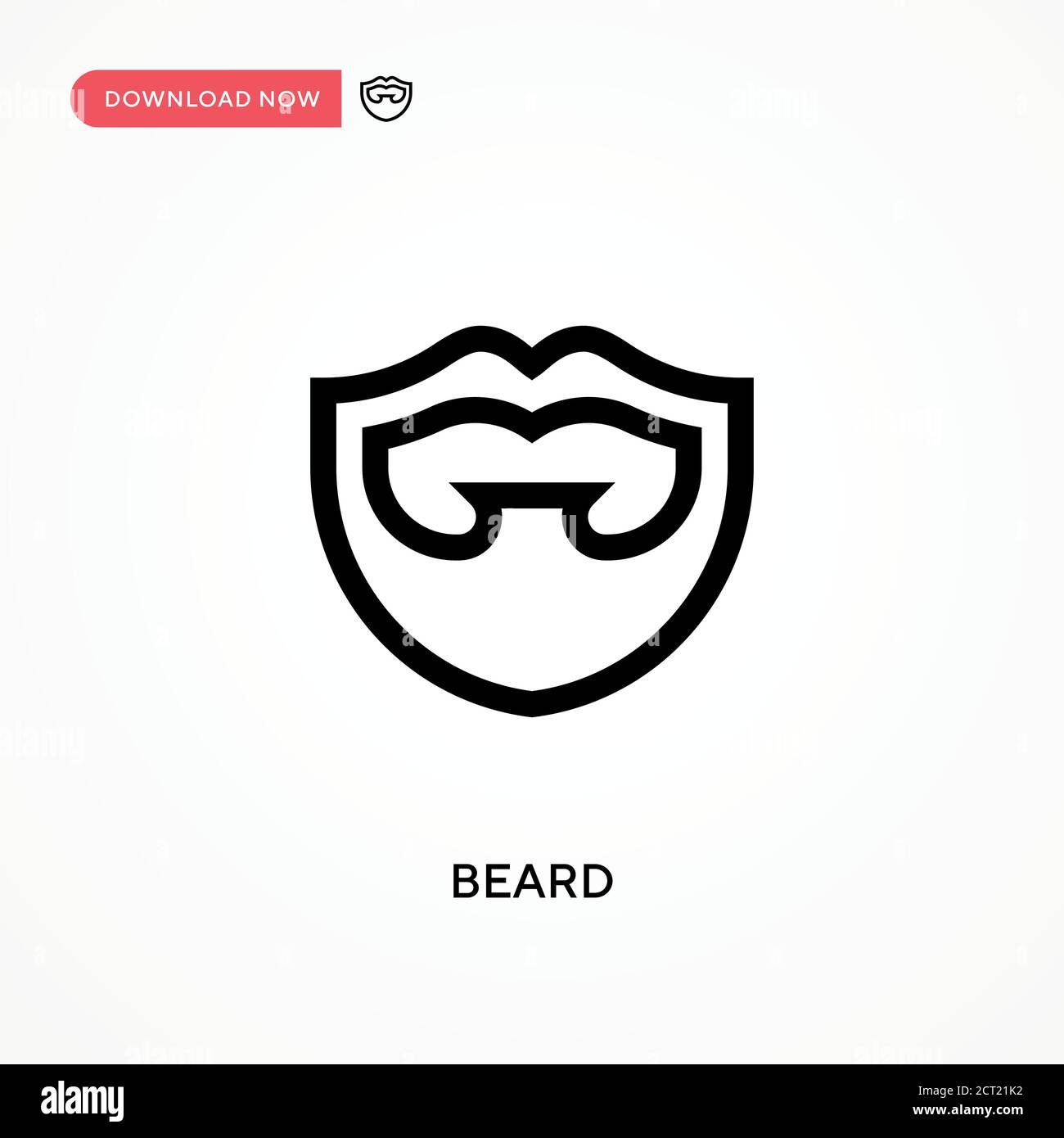 Beard Simple vector icon. Modern, simple flat vector illustration for ...