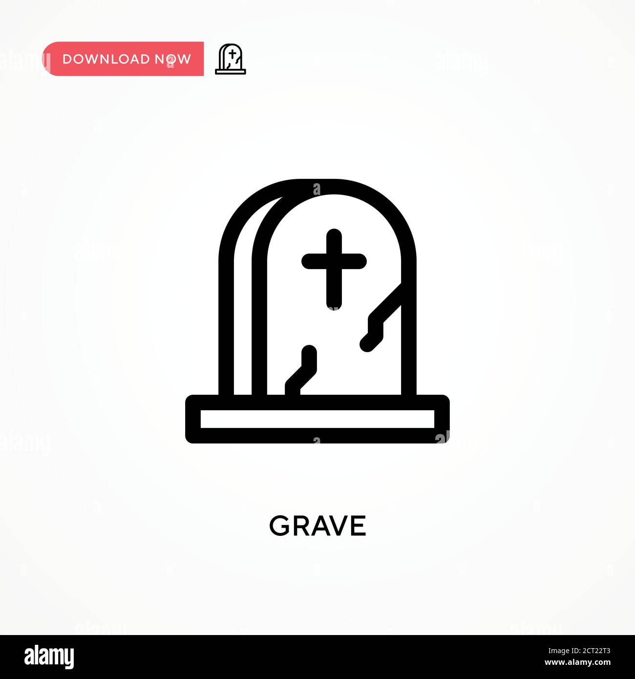 Grave Simple vector icon. Modern, simple flat vector illustration for web site or mobile app Stock Vector