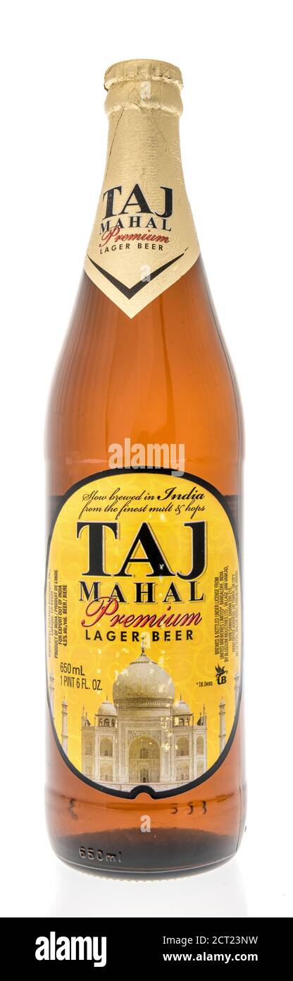 Winneconne , WI - 19 September 2020: A bottle of Taj Mahal lager beer from  India on an isolated background Stock Photo - Alamy