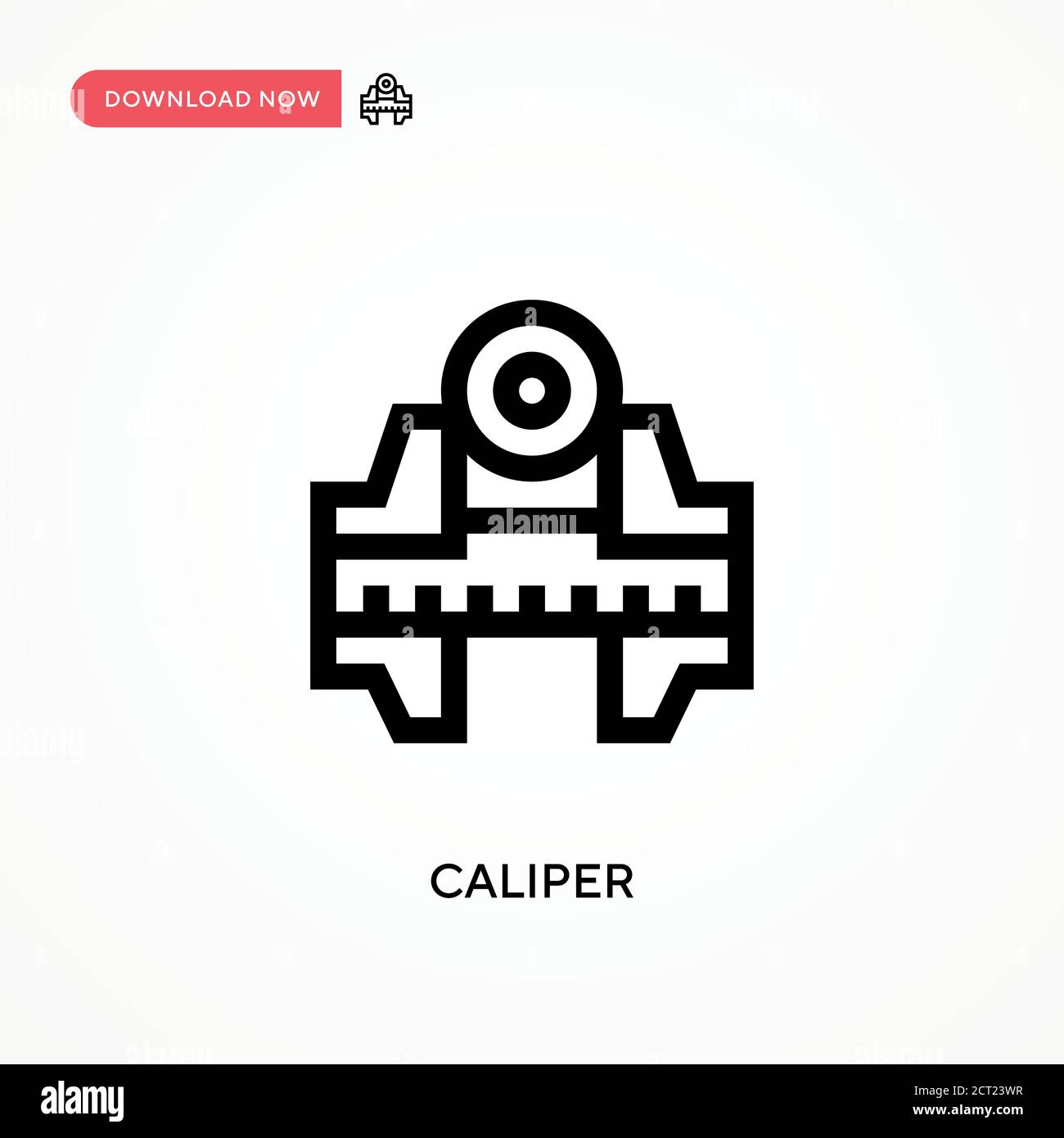 Caliper Simple vector icon. Modern, simple flat vector illustration for web site or mobile app Stock Vector
