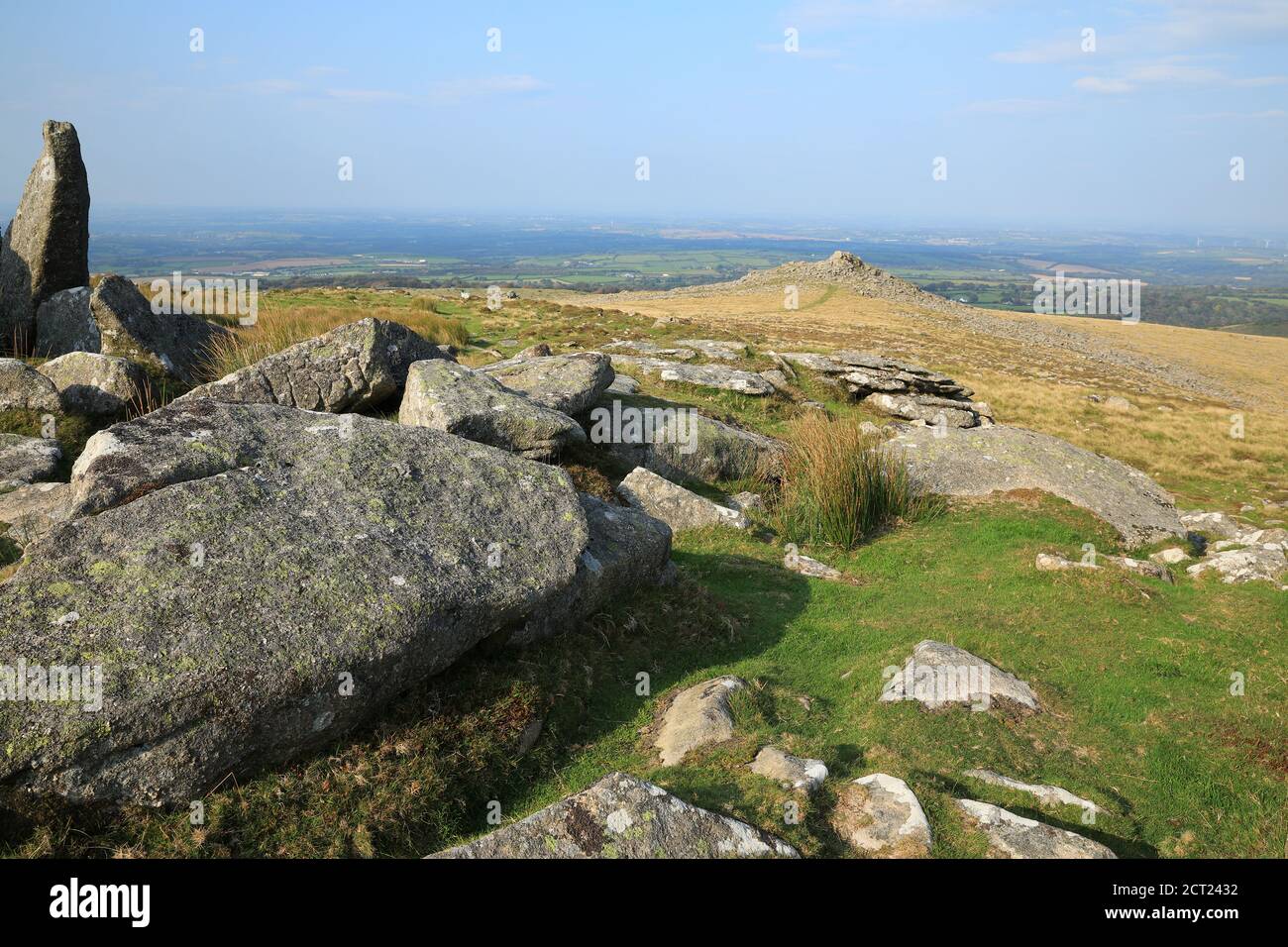 Tors end tor, Belstone, Dartmoor, Devon, England, UK Stock Photo