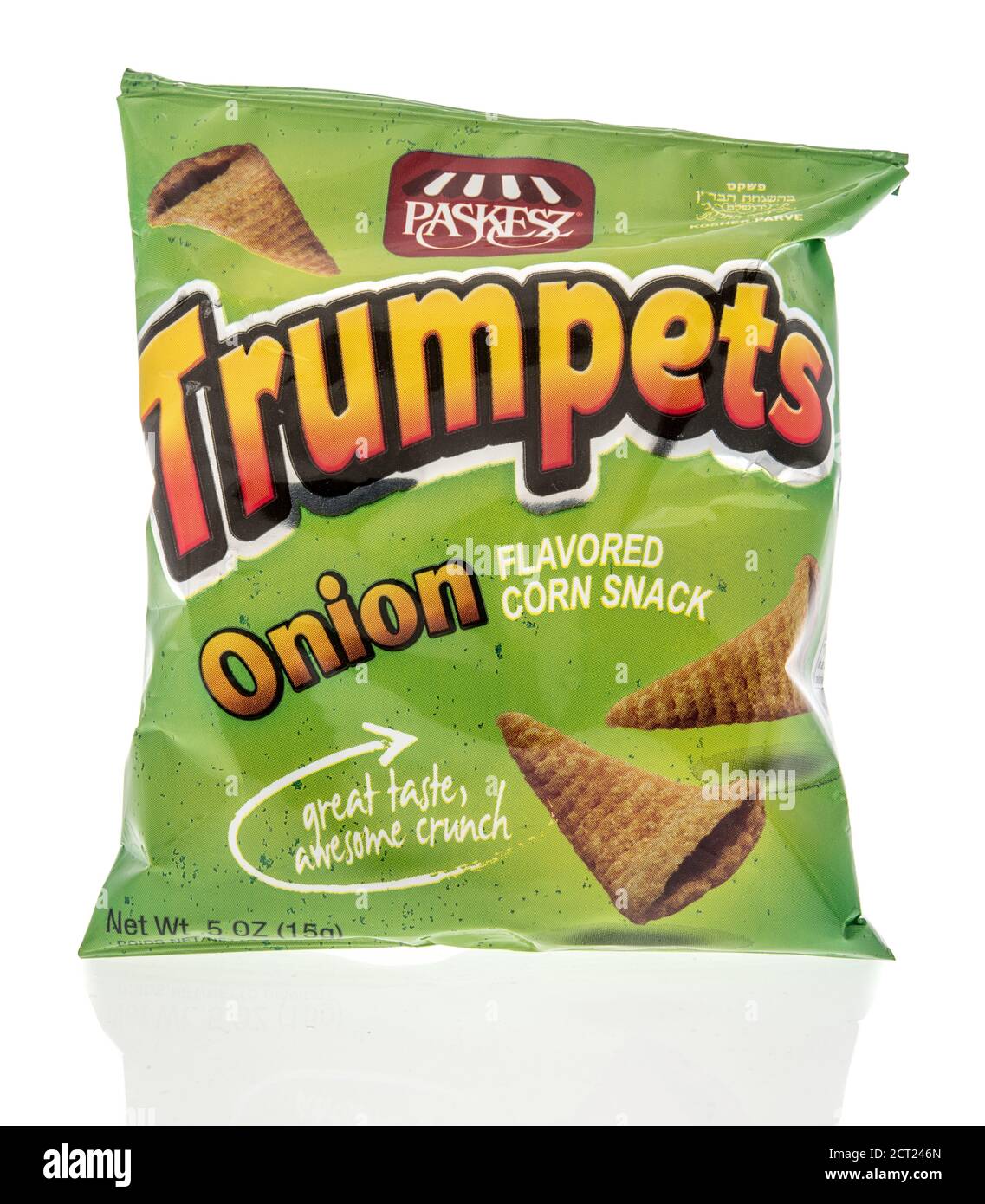 Winneconne , WI 19 September 2020 A package of Trumpets onion flavor