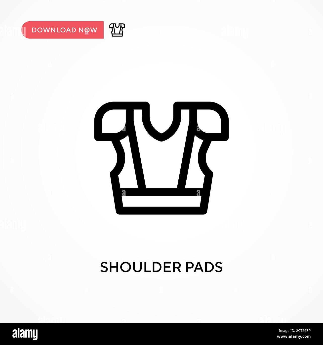 Shoulder pads Simple vector icon. Modern, simple flat vector ...