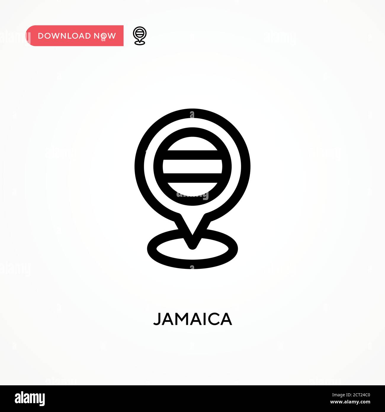 Jamaica Simple vector icon. Modern, simple flat vector illustration for web site or mobile app Stock Vector