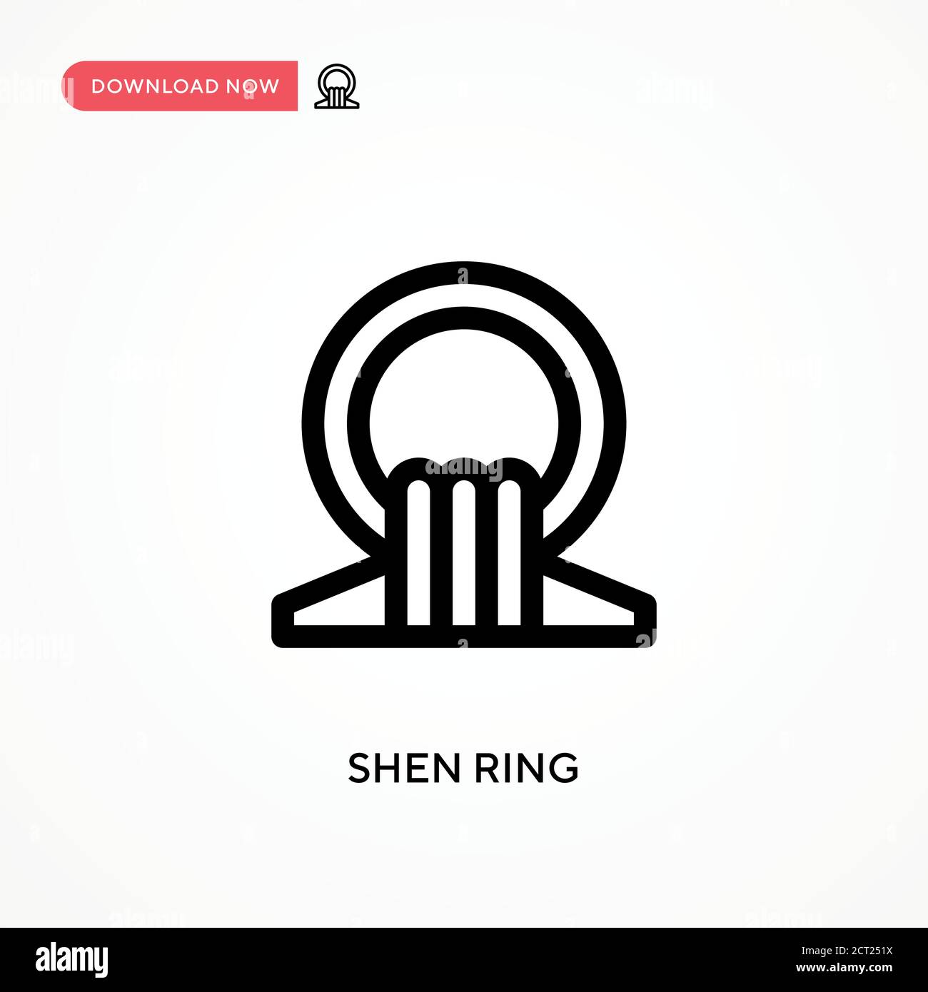 Shen ring Simple vector icon. Modern, simple flat vector illustration for web site or mobile app Stock Vector