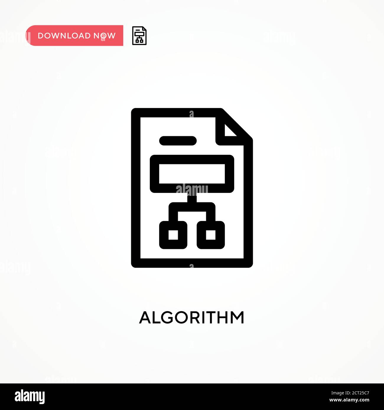 Algorithm Simple vector icon. Modern, simple flat vector illustration for web site or mobile app Stock Vector