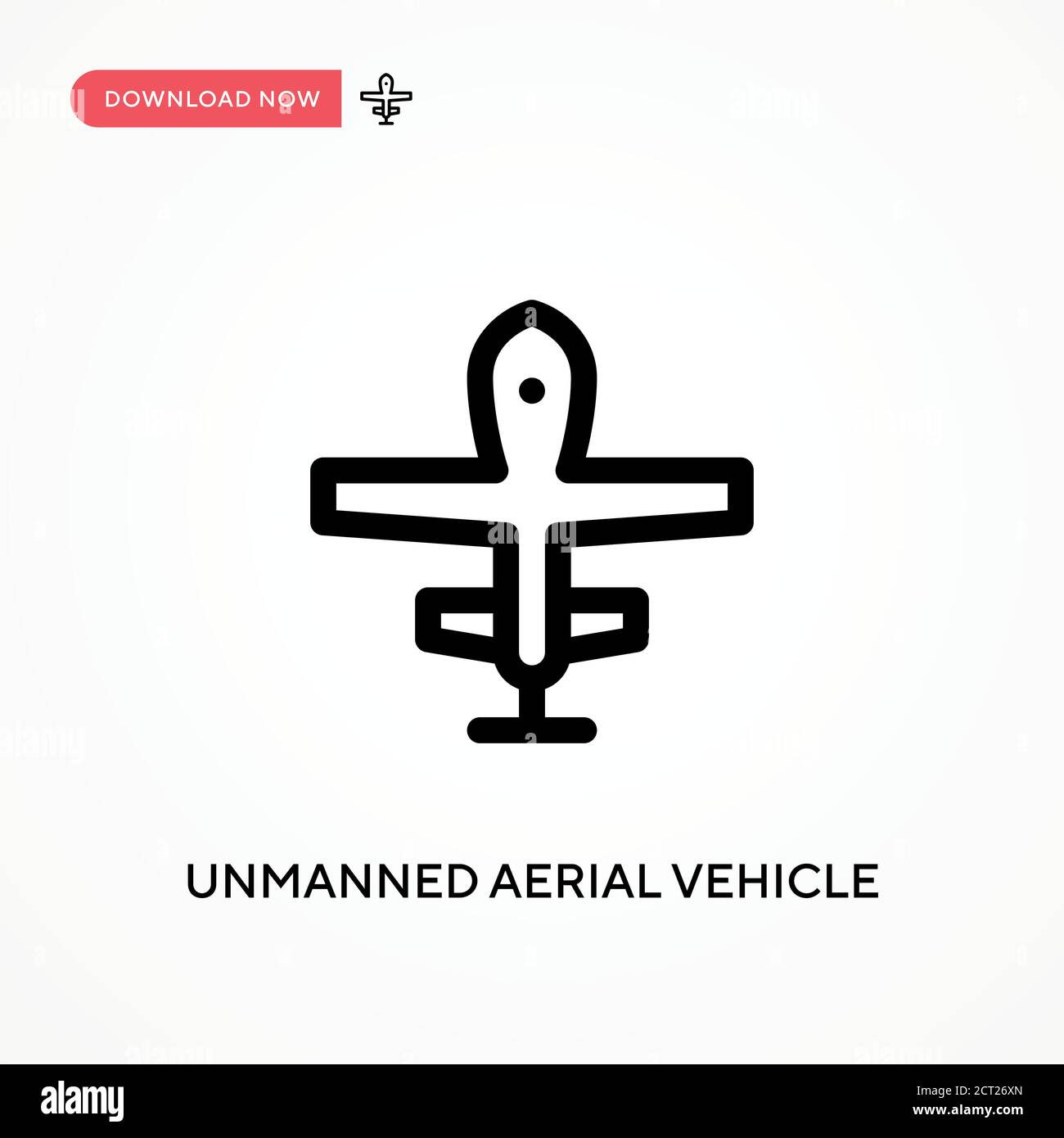 Unmanned aerial vehicle Simple vector icon. Modern, simple flat vector illustration for web site or mobile app Stock Vector