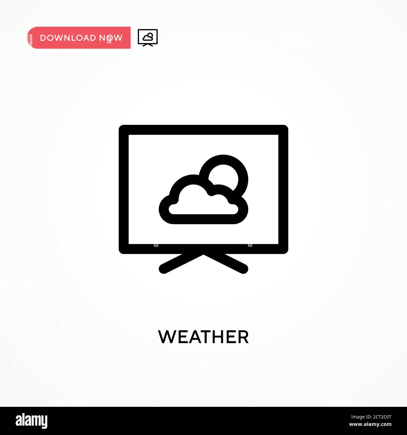 Weather Simple vector icon. Modern, simple flat vector illustration for ...